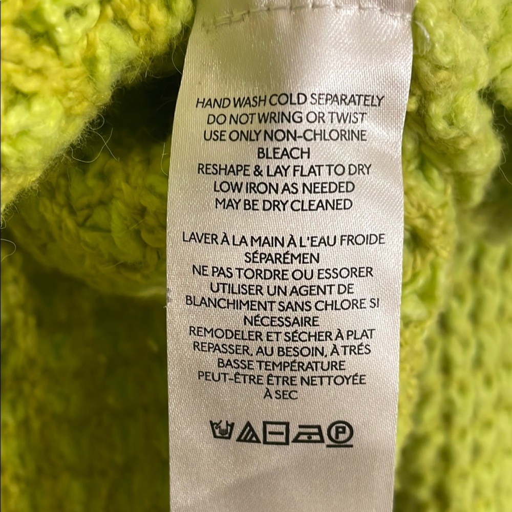 Free People Whistle Thermal Henley Sweater in Acid Lime, size XS - Picture 11 of 11